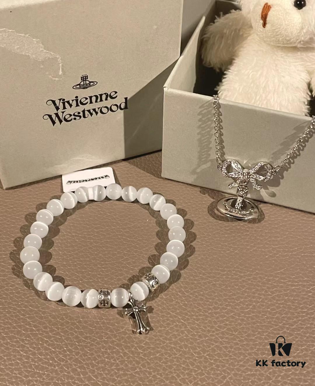 Chrome Hearts Cat's Eye Bracelet & Vivienne Westwood Bow Galaxy Bracelet