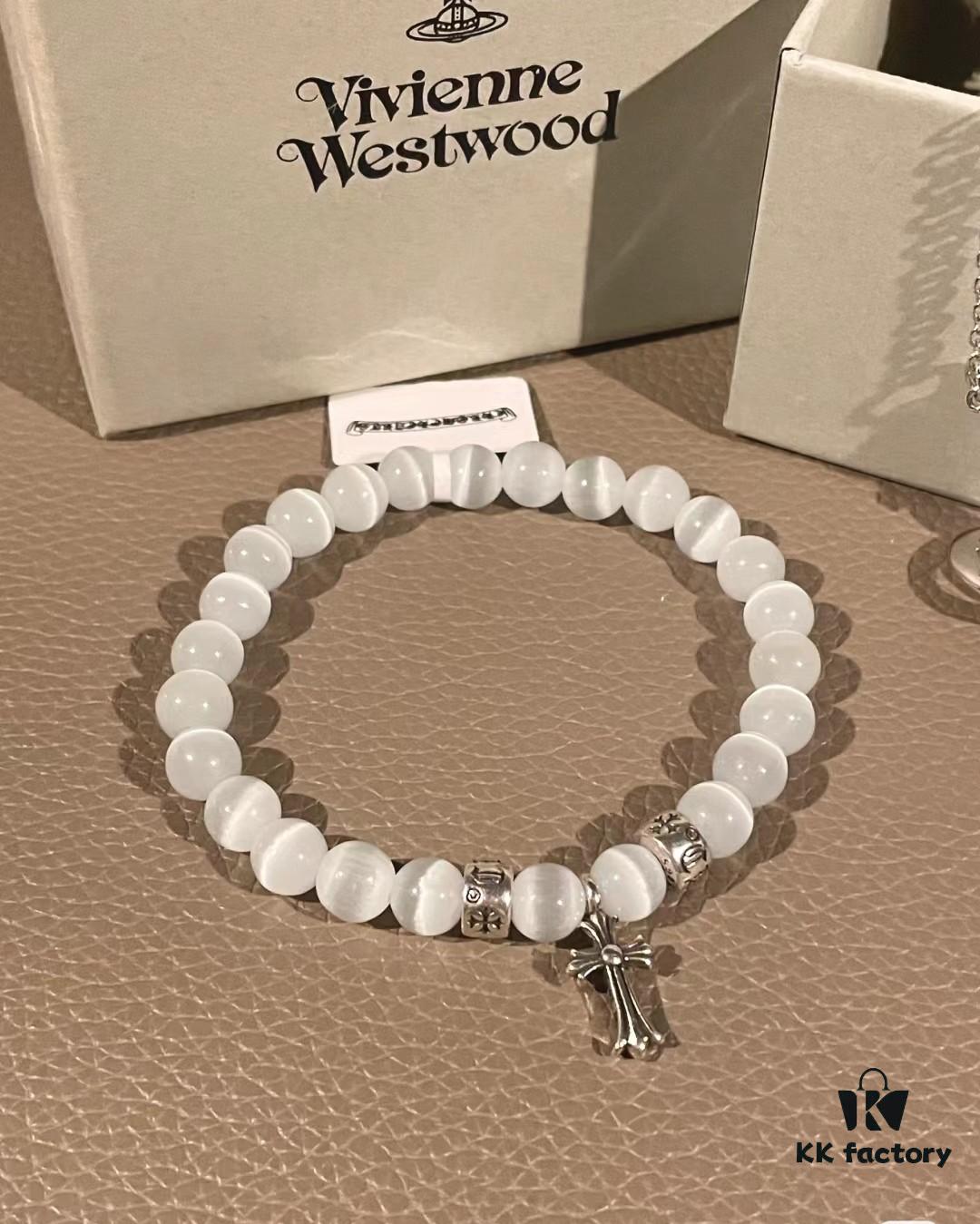 Chrome Hearts Cat's Eye Bracelet & Vivienne Westwood Bow Galaxy Bracelet