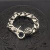 Chrome Hearts Lobster Clasp Large Bracelet, Accurate Pattern and Details, Difficult to Produce, Inner Cross Design Features a Ring of Engraved Text