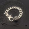 Chrome Hearts Lobster Clasp Large Bracelet, Accurate Pattern and Details, Difficult to Produce, Inner Cross Design Features a Ring of Engraved Text