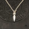 High-End Croxx Oversized Bullet Necklace with Thick Cross Chain, 50-70cm