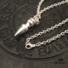High-End Croxx Oversized Bullet Necklace with Thick Cross Chain, 50-70cm