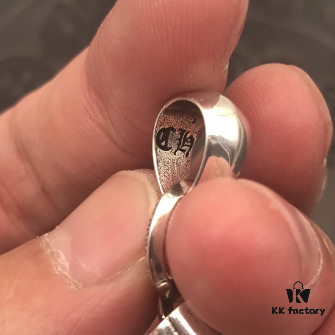 High-Version Cross Medium Double Flame Fire Cross Pendant, Precise Engraving with Letter Chain, 50-70cm Adjustable