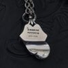 High-End Chrome Hearts Oversized Rolling Stones Tongue Pendant Necklace with Letter Chain, 50-70cm Adjustable Length