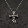 High Version Chrome Hearts Rare Celtic Dragon Pendant with Beaded Chain or Fine O-Link