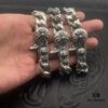 Chrome Hearts Lobster Clasp Large Bracelet, Accurate Pattern and Details, Difficult to Produce, Inner Cross Design Features a Ring of Engraved Text