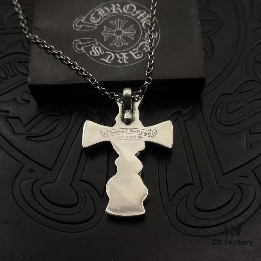 High Version Chrome Hearts Rare Celtic Dragon Pendant with Beaded Chain or Fine O-Link