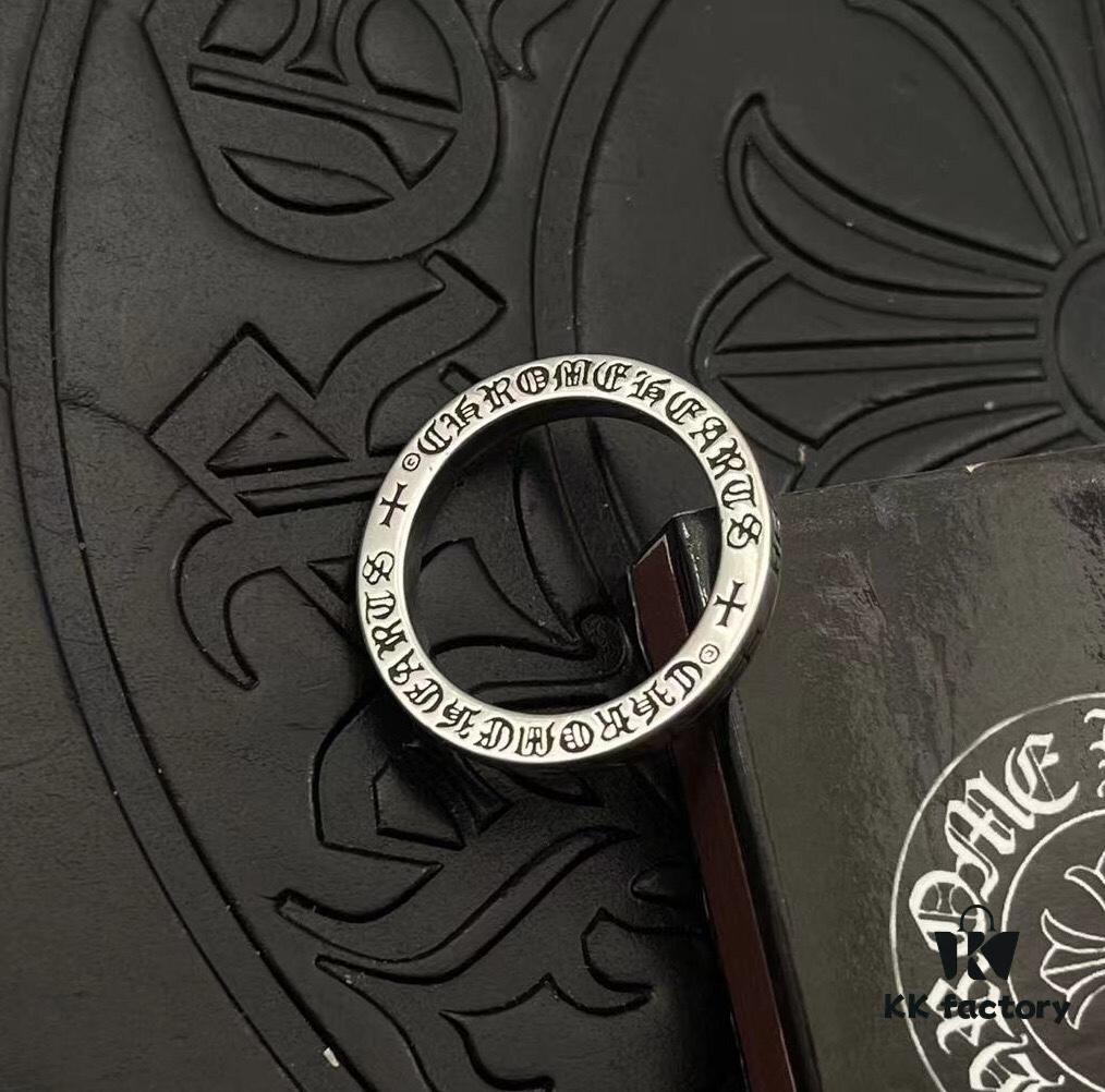 High-Version Chrome Hearts 3mm FUCK YOU, ZP Consistent Handwritten Script, Clear Engraving Details, Unisex Wearable, Available in US Sizes 5 to 11