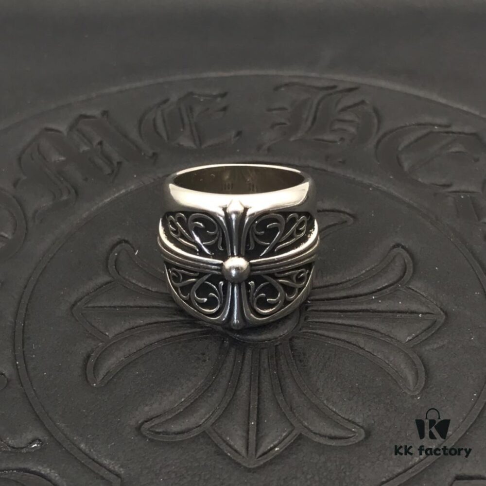 High Version Crocodile Heart Oversized Guardian Ring with Original Handwritten Engraving, Size 7-11