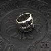 High Version Crocodile Heart Oversized Guardian Ring with Original Handwritten Engraving, Size 7-11