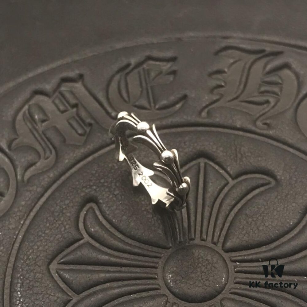 High-End Croxx Iris Wave Rib Bone Ring, Interior Engraved with Authentic Handwritten Font, Precise Detailing and Clear Engraving, Unisex Design, US Size 5 to 11 Available