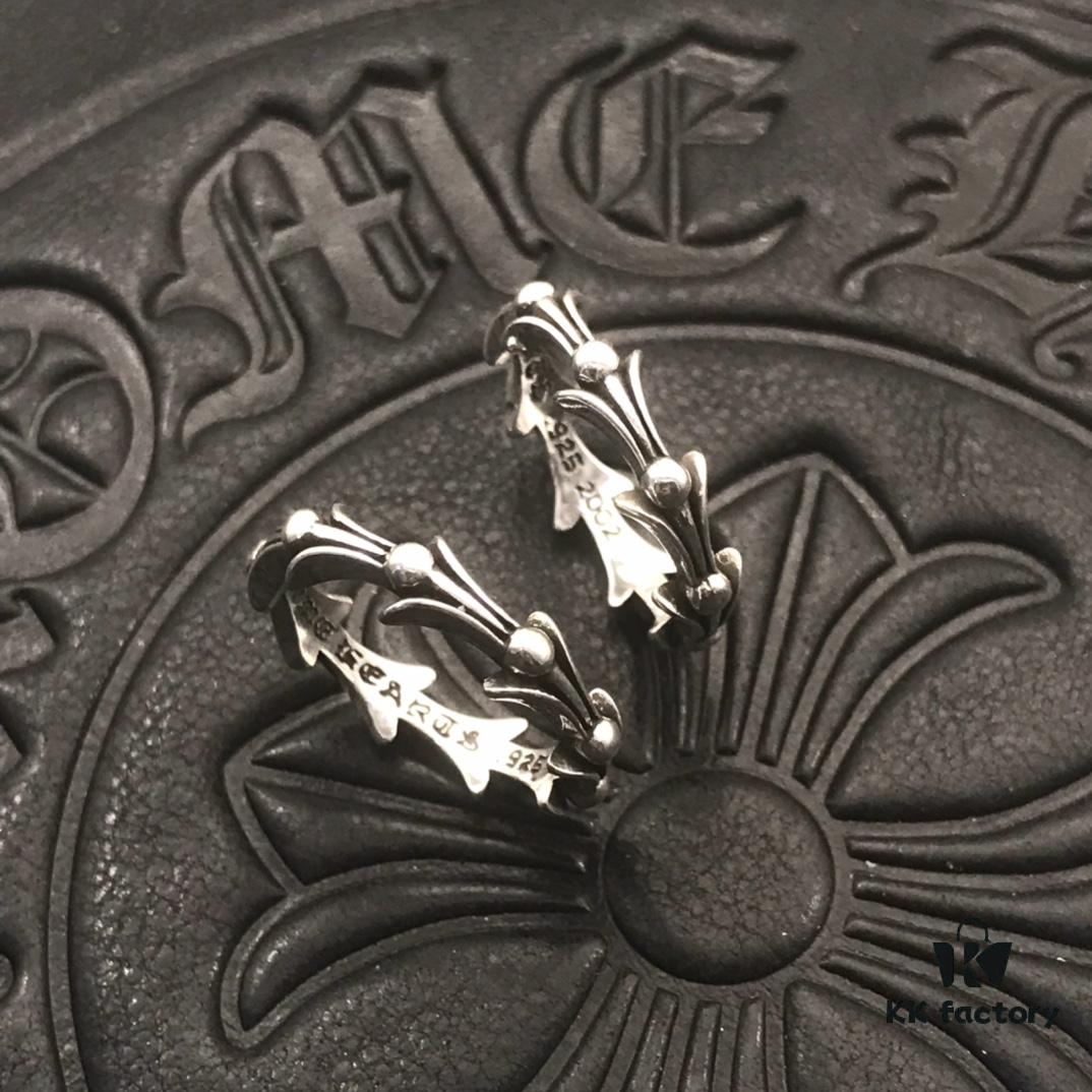 High-End Croxx Iris Wave Rib Bone Ring, Interior Engraved with Authentic Handwritten Font, Precise Detailing and Clear Engraving, Unisex Design, US Size 5 to 11 Available