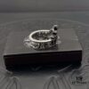 High-Version Chrome Hearts Mountain-Shaped Tombstone Crown Ring, Precise Engraving and Clear Lettering, Unisex Design, Available in US Sizes 5 to 11