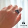 High-Version Chrome Hearts Mountain-Shaped Tombstone Crown Ring, Precise Engraving and Clear Lettering, Unisex Design, Available in US Sizes 5 to 11