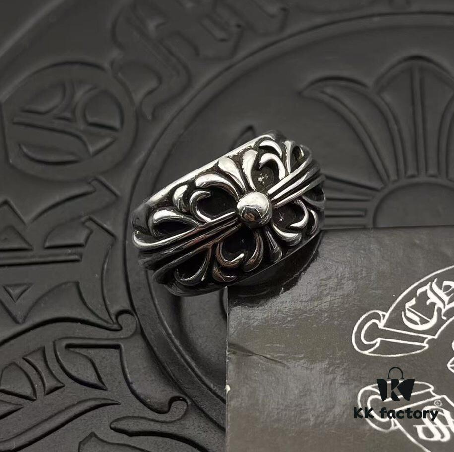 High Version Krone Mid-Size Guardian Ring, Authentic Handwritten Engraving Inside, Clear and Detailed Lettering, Unisex Design, Available in US Sizes 5 to 11