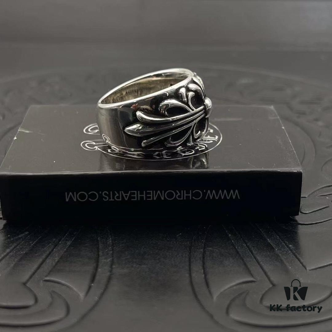 High Version Krone Mid-Size Guardian Ring, Authentic Handwritten Engraving Inside, Clear and Detailed Lettering, Unisex Design, Available in US Sizes 5 to 11