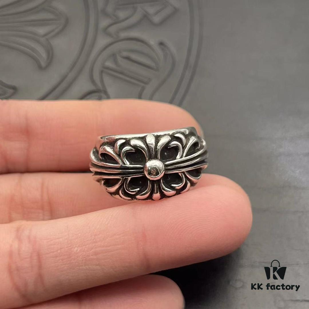 High Version Krone Mid-Size Guardian Ring, Authentic Handwritten Engraving Inside, Clear and Detailed Lettering, Unisex Design, Available in US Sizes 5 to 11