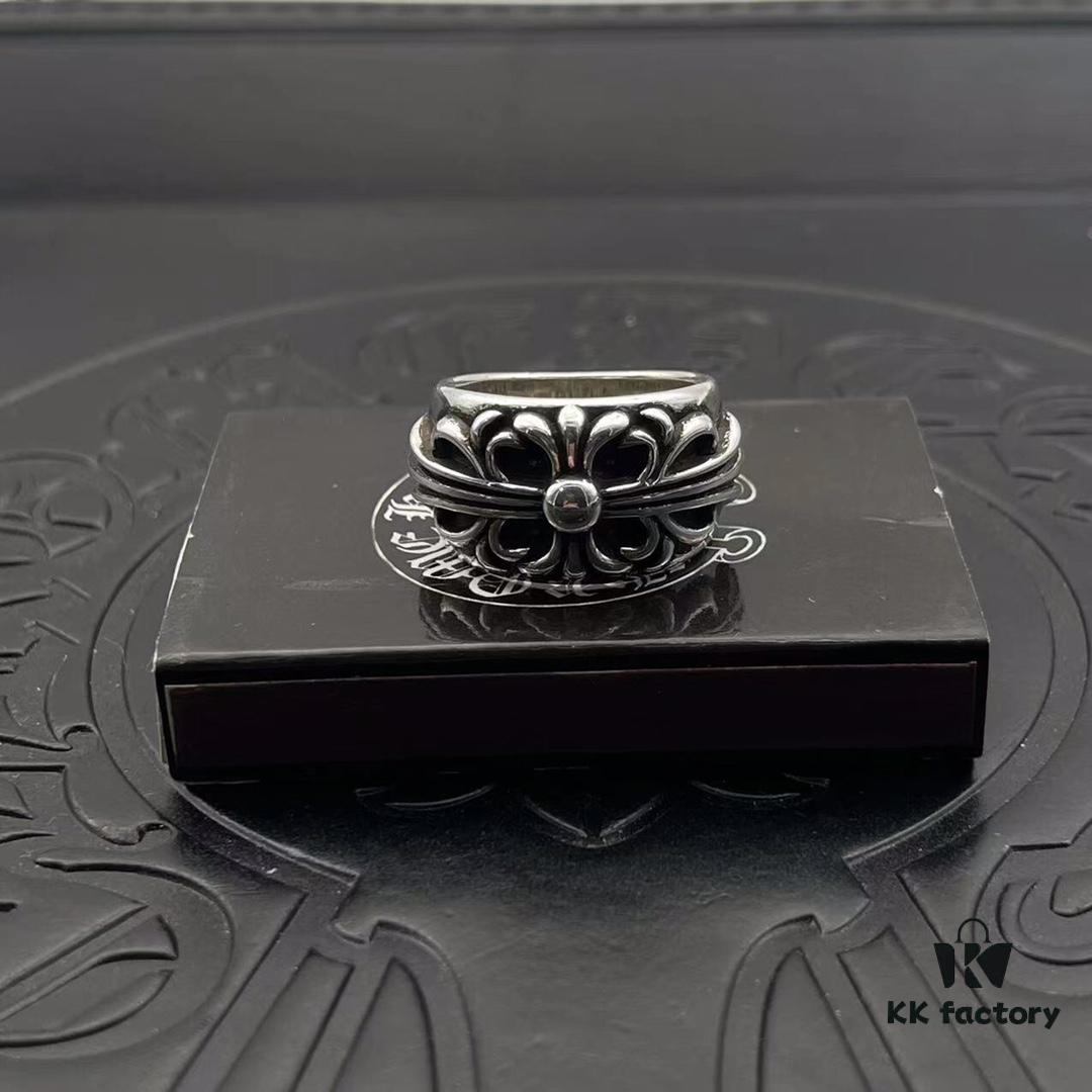 High Version Krone Mid-Size Guardian Ring, Authentic Handwritten Engraving Inside, Clear and Detailed Lettering, Unisex Design, Available in US Sizes 5 to 11