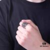 High-Grade Croxx Large Guardian Ring, Interior Engraved with Authentic Handwritten Font, Precise Detailing and Clear Engraving, Unisex Design, Available in US Sizes 5 to 11