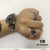 High Version Cross with Open Design Dual Sword Ring