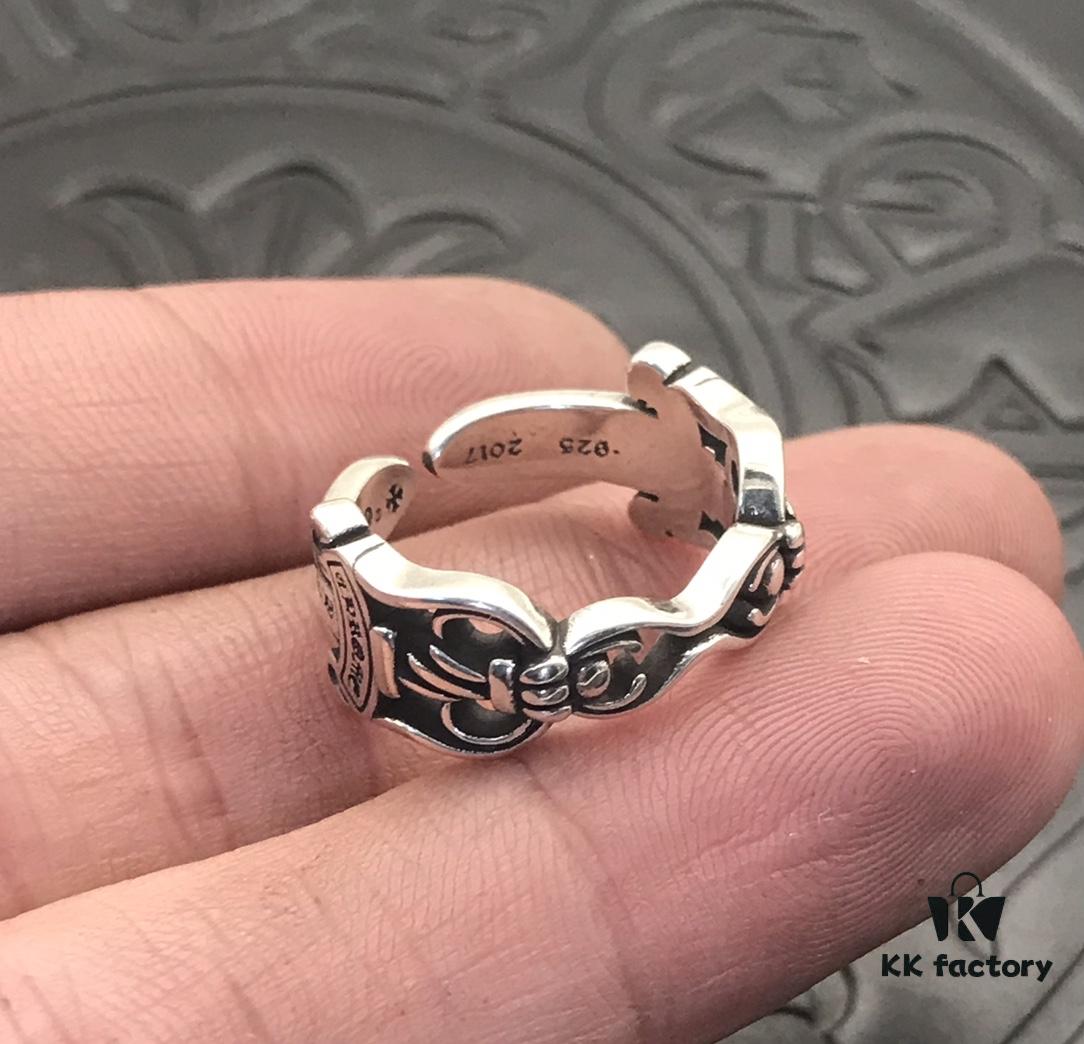 High Version Cross with Open Design Dual Sword Ring