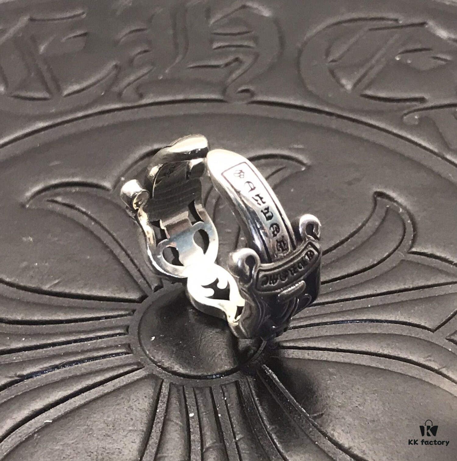 High Version Cross with Open Design Dual Sword Ring
