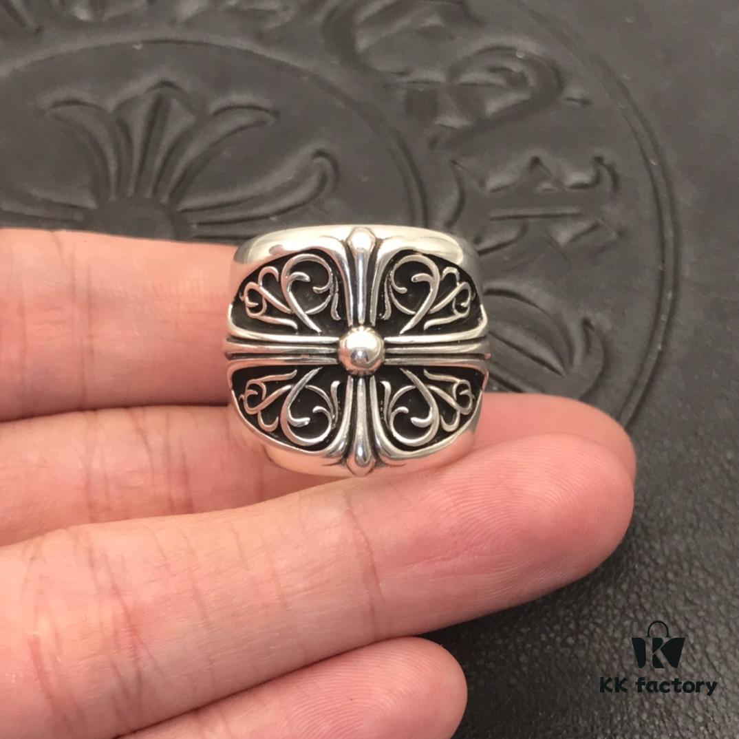 High Version Crocodile Heart Oversized Guardian Ring with Original Handwritten Engraving, Size 7-11