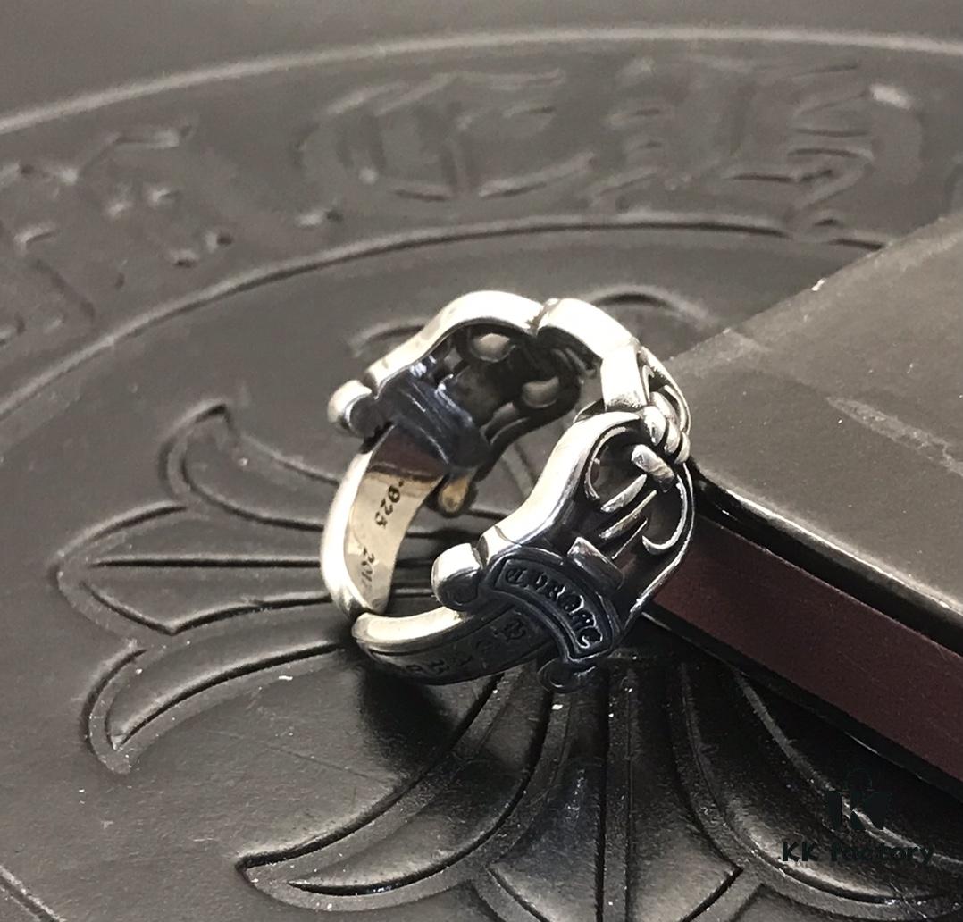 High Version Cross with Open Design Dual Sword Ring