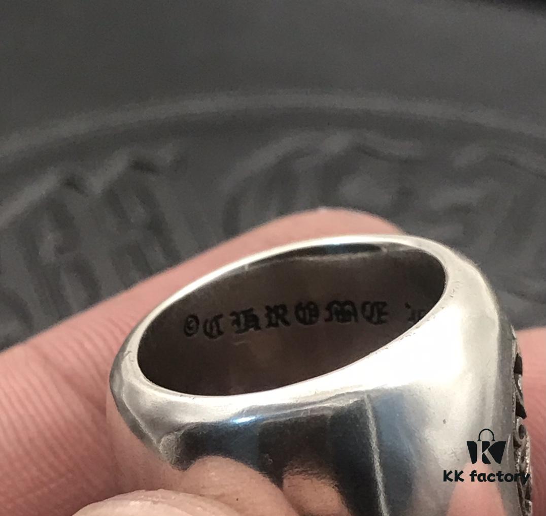 High-Version Chrome Hearts Vine and Hexagram Ring, Size 7-11