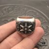 High-Version Chrome Hearts Vine and Hexagram Ring, Size 7-11