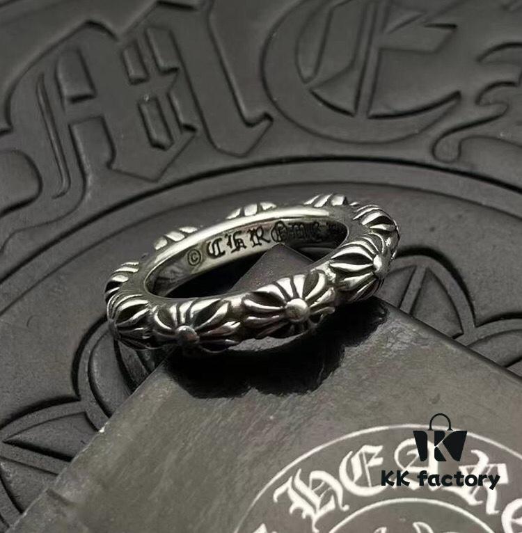 High Version Crocodile Cross Full Floral Ring