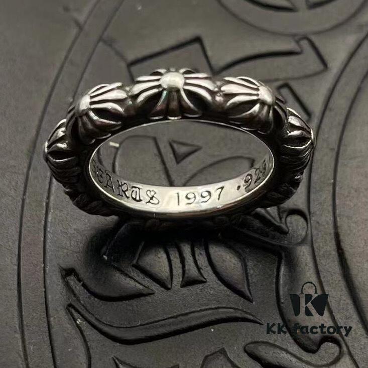 High Version Crocodile Cross Full Floral Ring