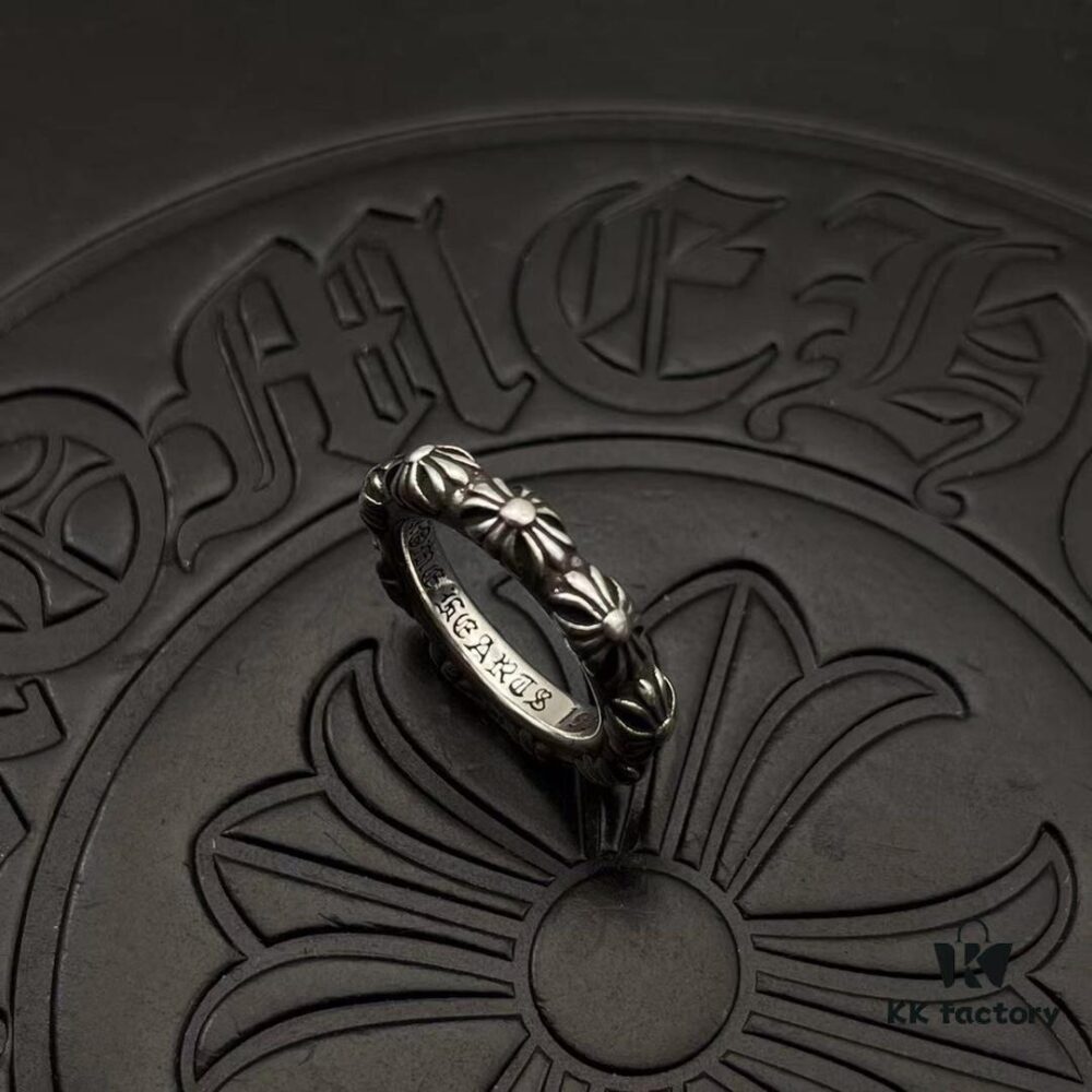 High Version Crocodile Cross Full Floral Ring