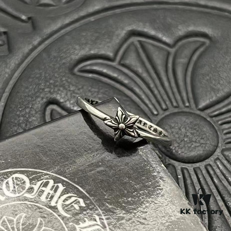 CHROME HEARTS High-Replica Cross Five-Point Star Thin Ring