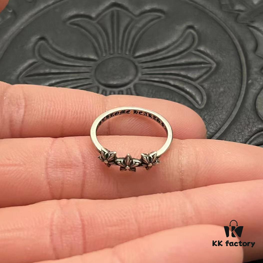CHROME HEARTS High-Replica Three and Five Point Star Thin Ring