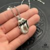 CHROME HEARTS High-Quality Crocodile Stone Large Tongue Necklace