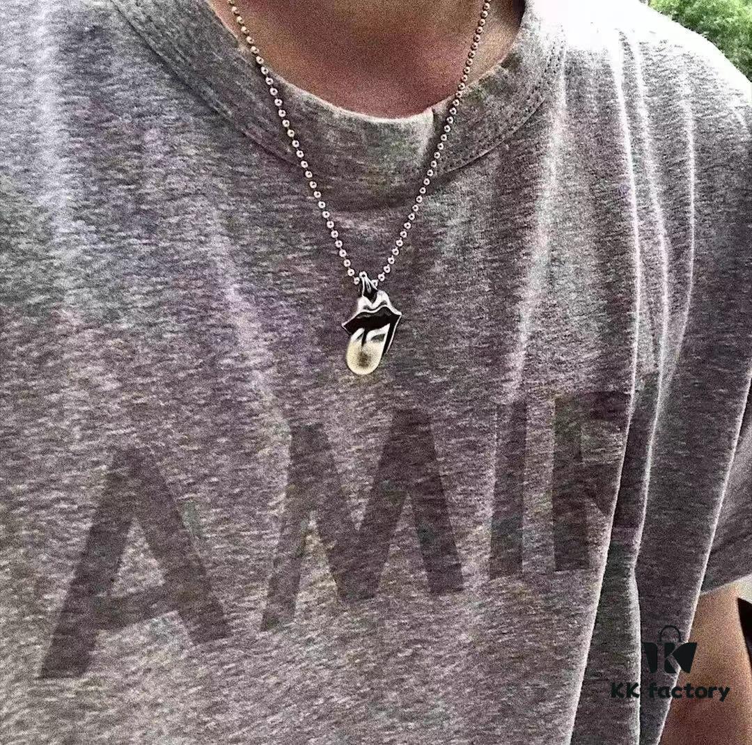 CHROME HEARTS High-Quality Crocodile Stone Large Tongue Necklace