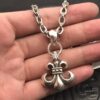 High Version Crocs Large Double Ring Boy Scout Flower Pendant with Letter Chain, Size 50-70, Can Be Paired with Other Necklaces