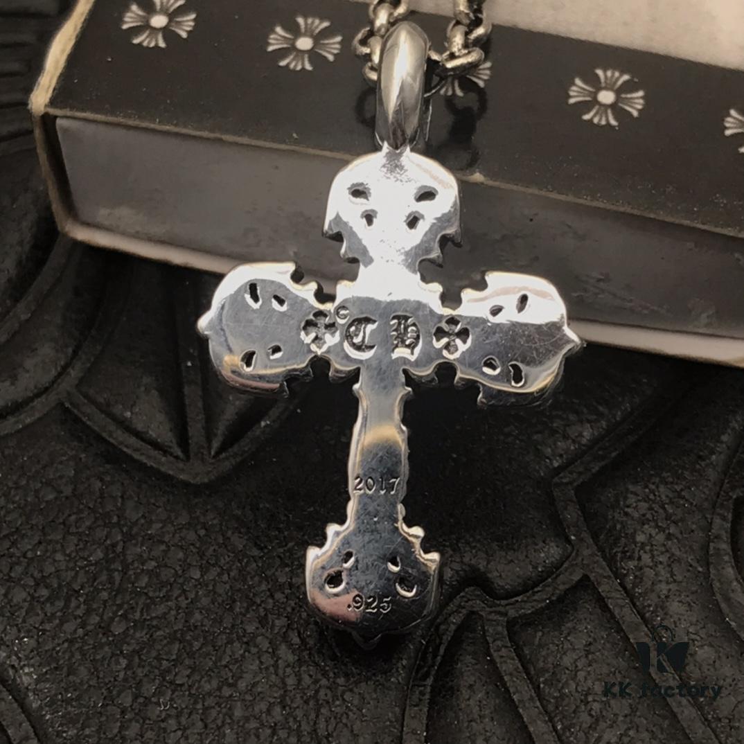 High-Version Chrome Hearts Mini Flame Cross Pendant, Small Size, Highly Versatile
