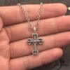 High-Version Chrome Hearts Mini Flame Cross Pendant, Small Size, Highly Versatile
