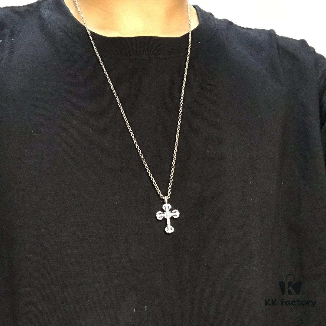High-Version Chrome Hearts Mini Flame Cross Pendant, Small Size, Highly Versatile