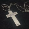 High-End Croxx Seven-Element Cross Pendant Paired with Classic Bead Chain, Available in 50-70cm Lengths
