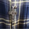 High-End Croxx Seven-Element Cross Pendant Paired with Classic Bead Chain, Available in 50-70cm Lengths