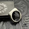CHROME HEARTS High-Quality Crooked Heart Smooth Ring