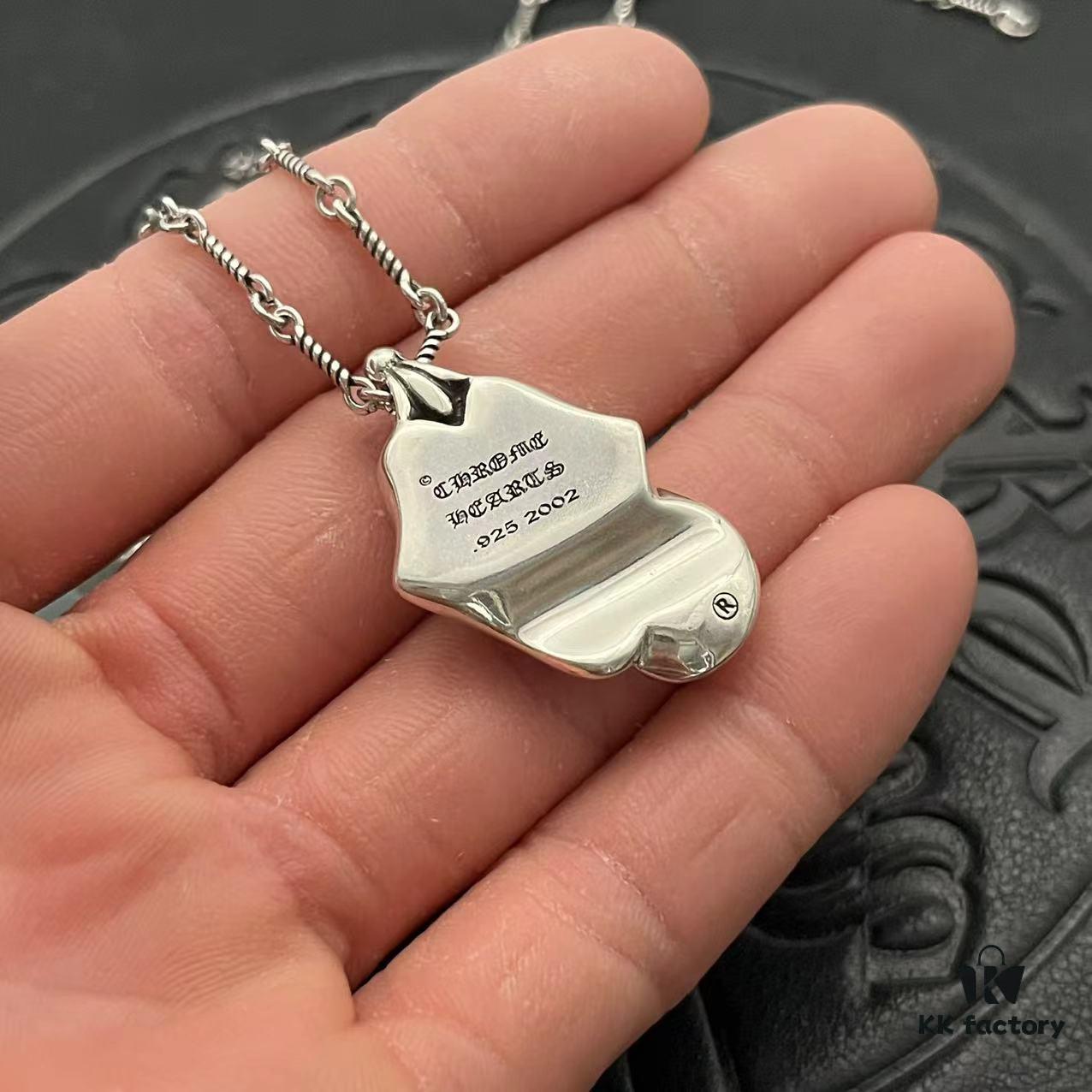 CHROME HEARTS High-Quality Crocodile Stone Large Tongue Necklace