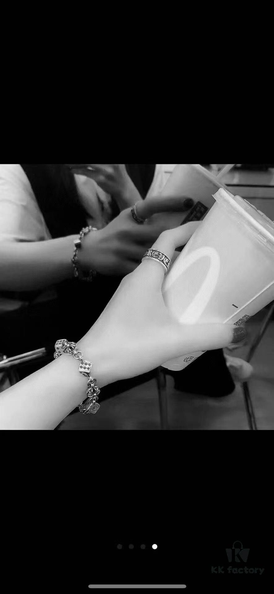 High-Version Chrome Hearts Sold-Out Dice Bracelet for Men and Women, 18/20/22cm, Model CS003