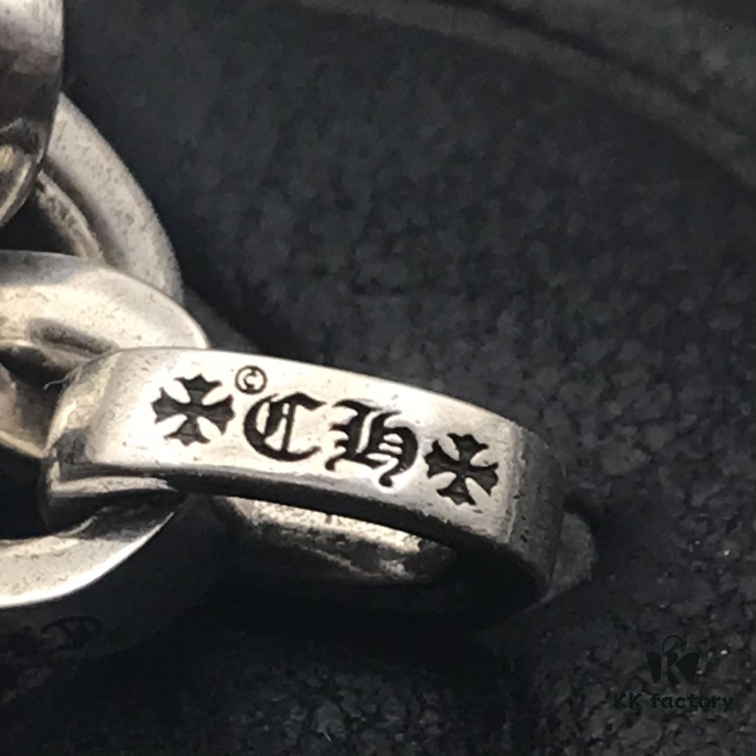 High-Version Chrome Hearts Thick Letter Bracelet, Authentic Lobster Clasp, Clear Engraving, Closely Connected Links, Not Comparable to Common Oversized Extended Versions, Unisex Wear, Available in Sizes 17 to 21
