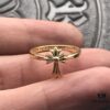 High-Grade Croxx 22K Gold Small Cross Flower Ring