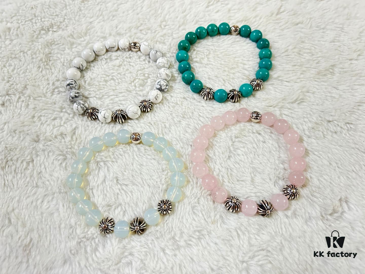 Chrome Hearts 4-Accessory 10mm Bead Bracelet, Full Color Range, Custom Length Available