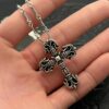 CHROME HEARTS High-Quality Flame Cross Necklace